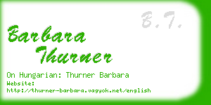 barbara thurner business card